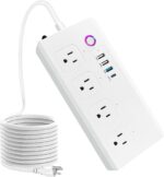 UseeLink Smart Plug Power Strip, WiFi Surge Protector Compatible with Alexa Google Home, Smart Outlets with 4 USB 4 Charging Port, Multi-Plug Extender for Home Office Cruise Ship Travel, 16A - Image 2