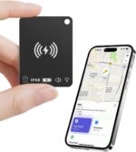 Wallet Tracker Card for Apple Find My, Rechargeable Bluetooth Tracker (iOS Only), IP68 Waterproof Key Finder Locator with Sound, Alternative to Air Tag Smart Card with Key Chain Hole (1 Pack) - Image 2