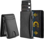 Wallets for Men,Slim Detachable Dual use Leather Slots Credit Card Holder, RFID Blocking Smart Pop Up Card Wallet,Mans Wallet Blocking Bifold Front Pocket with Gift Box - Image 2