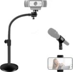 Webcam Stand for Desk, Stable Metal Base, Adjustable Arm, and Universal Compatibility for Logitech Webcam C922 C930e C920S C920 C615 C960 and Other Webcam with 1/4" Thread - Image 2