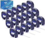 Weemay 18 Pack 91330 Paper Label Cassette Replacement for Dymo Letratag Refills 91330 Self-Adhesive White Paper Tape 10697 for Letra Tag LT-100T LT-100H LT-110T QX50 Label Maker, 12mm x 4m (1/2"x13') - Image 2