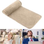 Weysat Neck Head Pillow for Recliner Chair Non Slip Fleece Adjustable Neck Roll Support Headrest Pillow for Travel Home Office Recliner Couch Sofa Armchair(Light Camel) - Image 2