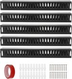 Wire Duct Kit,Cable Raceway Kit,Open Slot Cable Duct Management Raceway,Cable Raceway Kit to Hide Wall Mount TV Cables with Cover,14.96" X 1.97" X 1.97", Black - Image 2