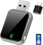 Wireless CarPlay Adapter [2025 Upgrade], Convert Wired to Wireless CarPlay Adapter for Apple, Plug & Play, Mini Wireless Dongle for iPhone & Android with USB-A/USB-C Port (Light Grey) - Image 2