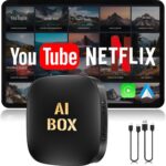 Wireless CarPlay Adapter, 2025 Upgrade with Netflix/YouTube/TF Card Plug & Play Dongle | Wireless Adapter for iPhone & Android Auto | Supports CarPlay for Cars | Dual System, 5G WiFi, Easy Setup 2+32G - Image 2