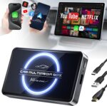 Wireless CarPlay Adapter, Android Auto Wireless Adapter, 2025 Upgraded Magic Box CarPlay, Netflix/YouTube Supported and More, Split-Screen & Mirroring, 4-in-1 AI Box CarPlay Wireless for Cars - Image 2
