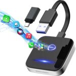 Wireless Carplay Adapter, Android Auto Wireless Adapter, 2025 Upgraded 2 in1 Converts Wired to Wireless Carplay Dongle Plug for iPhone/Android Auto, Stable and no Latency for Cars from 2017 - Image 2
