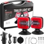 Wireless Trailer Lights Magnetic - Adjustable Magnetic Tow Light with 2 Mounting Options Rechargeable Towing Tail Light Kit Reverse Light for Trucks, Boat, RV, Vehicle, Caravan - Image 2
