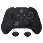 eXtremeRate PlayVital Samurai Edition Anti-Slip Controller Grip Silicone Skin for Xbox Core Controller, Ergonomic Protective Case Cover for Xbox Series S/X w/Thumb Grips - Black - Image 2