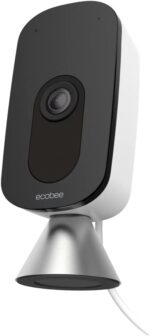 ecobee SmartCamera – Indoor WiFi Security Camera, Smart Home Security System, 1080p HD 180 Degree FOV, Night Vision, 2-Way Audio, Works with Apple HomeKit, Alexa Built In - Image 2