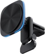 for 15W MagSafe Car Mount Charger, Air Vent/Dashboard Magnetic Wireless Car Charger, Car Phone Holder Mount for iPhone 15/14/13/12, Fast Charging, Black,Phone Cooling Charger - Image 2