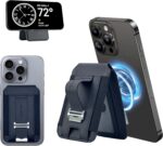 for Magsafe Wallet with Adjustable Stand and Grip, 10 Cards Holder Magnetic iPhone Wallet, Up to 4,500g Strength Magnet, for iPhone 16/15/14/13/12 Series, Black Wallet Black Band - Image 2