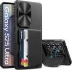 for Samsung Galaxy S25 Ultra Case Wallet, Built-in Stand & Card Holder & Camera Cover, Full Body Protective Rugged Multifunctional Wallet Kickstand Phone Cover Case for S25 Ultra 2025, Black - Image 2