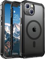 for iPhone 13 case, with [Compatible with MagSafe][Military Grade Drop Protection][Heavy Duty Protection][Non-Slip][Shockproof] with 2-Layer Durable Bumper Phone Case 6.1''-Black - Image 2