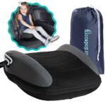hiccapop UberBoost Inflatable Booster Car Seat | Blow up Narrow Backless Booster Car Seat for Travel | Portable Booster Seat for Toddlers, Kids, Child | Black/Gray - Image 2