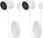 iTODOS 2 Pack 25Ft/7.5m Weatherproof Charging Cable for Google Nest Cam Outdoor or Indoor, Battery - Flat Outdoor Power Cord for Nest Camera with USB Power Adapter - Image 2