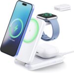 iVANKY Qi2 Certified 3 in 1 Foldable Wireless Charging Station Made of Air-Pods Materials for Apple Devices Fast Charge for iPhone16 15 14 13/iWatch/AirPods, Travel Charge for MagSafe Magnetic Stand - Image 2