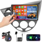【2+64GB】 for Ford Focus 1998-2005 Android Car Stereo with Wireless Carplay Android Auto, 9" Touch Screen Radio Dash Kit GPS Navigation WiFi Bluetooth SWC Mic Backup Camera - Image 2